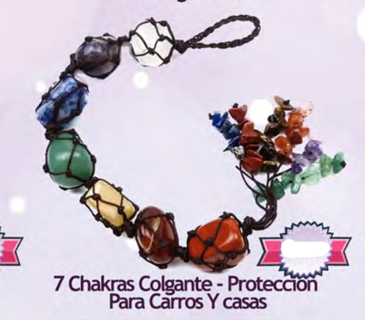 7 Chakras Colgante  - Protection para Carros & Casa / 7 Chakras Hanging Protection for Cars & Home